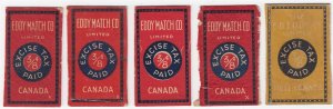 Canada Revenue 3/8¢ Excise Tax Matchbox Fronts EDDY'S MATCH CO.