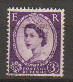 Great Britain SG 592 Used 2 graphite lines on reverse