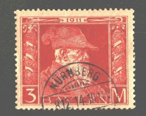 OAS-CNY 2857 GEMANY BARVARIA BAYERN SCOTT 88 USED XF-5 $65