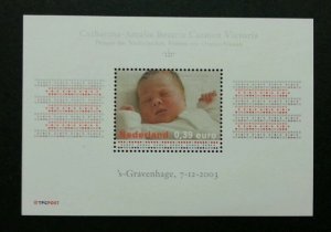 *FREE SHIP Holland Royal Baby 2003 Netherlands Princess (miniature sheet) MNH