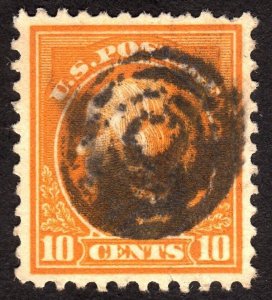 1917, US 10c, Franklin, Used, Well centered, Fancy cancel, Sc 510