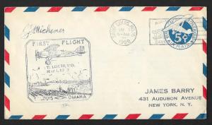 UNITED STATES First Flight Cover 1929 Saint Louis