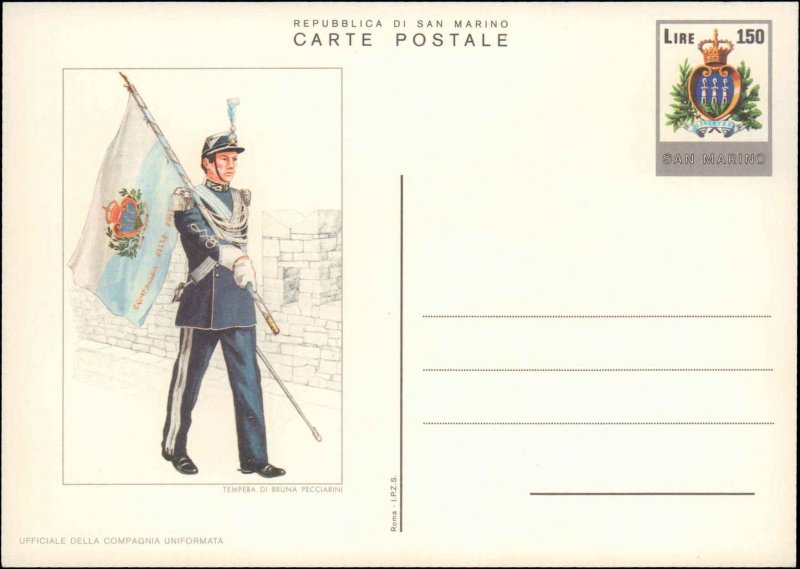 San Marino, Government Postal Card