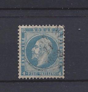 Norway, 4, King Oscar I Single,**Used**#3