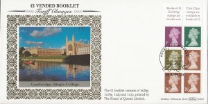 26/4/1999 £1.00 TARIFF CHANGE QUESTA RETAIL BOOKLET-FDC