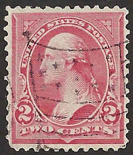 # 279Bc USED ROSE CARMINE GEORGE WASHINGTON CERTED