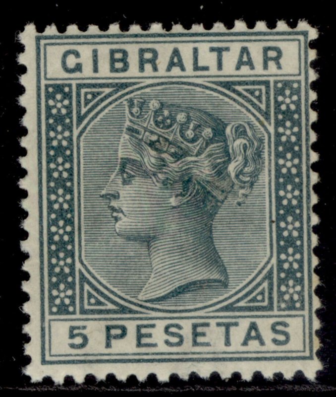 GIBRALTAR QV SG33, 5p slate-grey, M MINT. Cat £42.