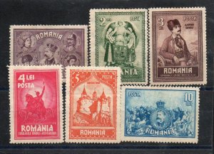 Romania 347-50 Mint hinged, 51-52 Mint no gum