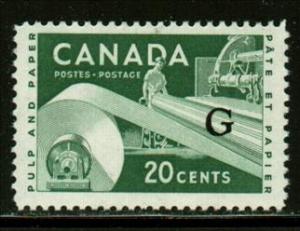 CANADA 1962 Official 20c Type C Overprint MNH #O45a SCV$7