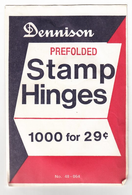 Dennison Prefolded Stamp Hinges, Unopened (S18901)