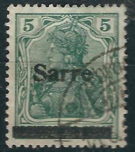 Saar 4a Mi 4aII Type II Used VF 1920 SCV $65.00