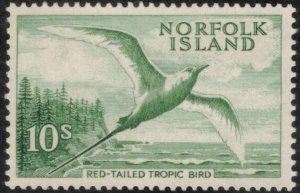 NORFOLK ISLAND 1961 10/- Red-Tailed Tropic Bird; Scott 41, SG 36; MNH