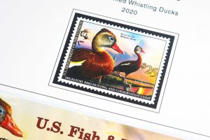 COLOR PRINTED USA FEDERAL DUCK 1934-2020 STAMP ALBUM PAGES (46 illustr. pages)