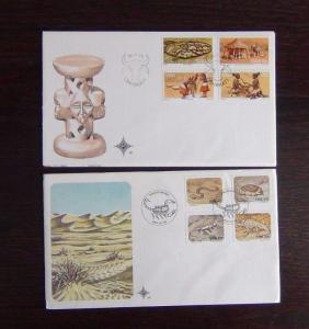 South West Africa 1977 1981 FDC x 10 Bushmen Birds Animals Salt Churches Canyon 