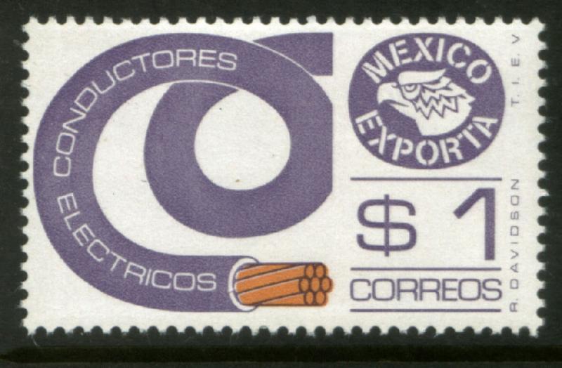 MEXICO Exporta 1115 $1P Conductors Unwmkd Fosfo Paper 5 MNH