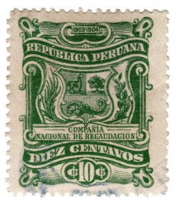 (I.B) Peru Revenue : Duty Stamp 10c