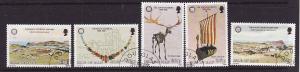 Isle of Man-Sc#301-5-used set-Artifacts,Architecture-1986-