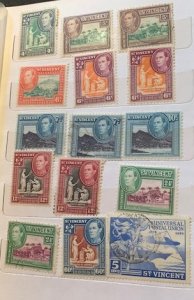 STAMP STATION PERTH St Vincent Collection in Album 170+ stamps Mint/Hinged