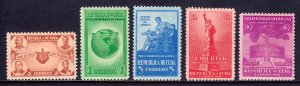 Cuba - Scott #368-372 - MH - Thin specks #370, 371, creasing #372 - SCV $7.45