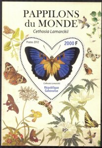 Gabon 2012 Butterflies ( IV ) S/S MNH