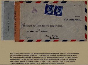 Suriname/USA censored cover 20.7.45