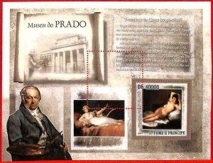 A3389 - SAO TOME & PRINCE, ERROR MIPERF Souvenir s: 2007 Prado Museum Art Goya-