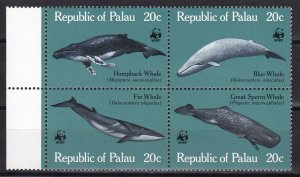 Palau, Fauna, WWF, Whales MNH / 1983