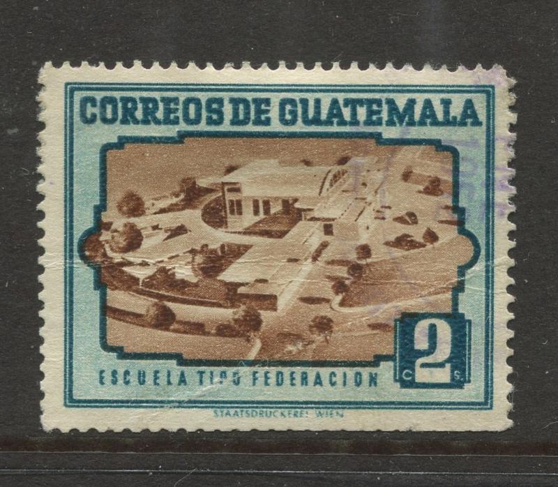 Guatemala - Scott 341 - General Issue - 1951 - Used - Single 2c Stamp