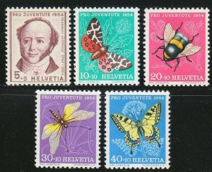 1954 Switzerland 602-606 Insects 13,00 €