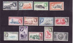 Barbados-Sc#235-47-Unused heavy hinged set-QEII-1953-57-please note that there i