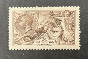 GREAT BRITAIN #173, 1913, 2sh6p dark brown, KGV. XF, MH, HR. CV $250.00.