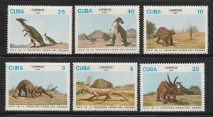 Cuba 1987 Dinosaur Exhibits Bacanao National Park Sc 2954-2959 MNH A3331