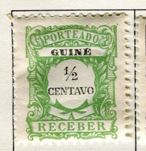 PORTUGUESE GUINEA;   Early 1900s Postage Due issue Mint hinged 1/2c. value