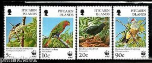 Pitcairn Islands 1996 WWF Henderson Island Birds Wildlife Sc 457-60 MNH # 207