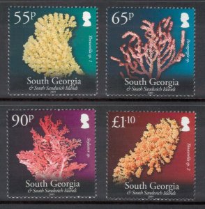 SOUTH GEORGIA 2009 Corals; Scott 392-95, SG 479-82; MNH