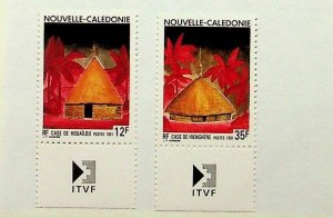 NEW CALEDONIA Sc 644-5 NH ISSUE OF 1991- TRADITIONAL HOUSES