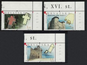 Croatia Fortresses 3v Corners 2006 MNH SG#867-869