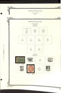 Newfoundland Collection 1857-1865 on Scott Specialty Page, #24, 28 Mint OG (CA)