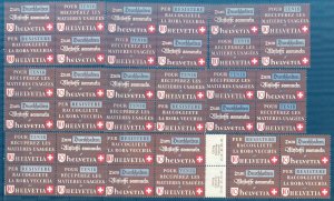 Switzerland 1942 Waste Collection Sc.281-3 9 Different Blocks of 4 MNH RARE!