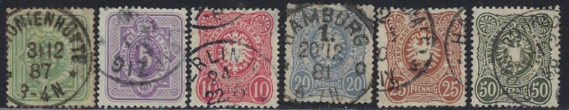 Germany 37-42 Used 1880-82 set (ak7419)