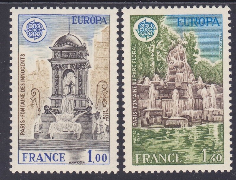 France 1609-10 MNH OG 1978 EUROPA Set Very Fine
