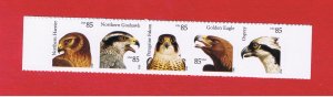 #4608-4612   MNH OG  strip of 5   Birds of Prey    Free S/H