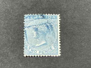 BERMUDA  # 2-USED----SINGLE----BLUE-----1866