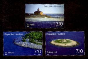 Croatia Sc# 838-40 MNH Lighthouses 2012