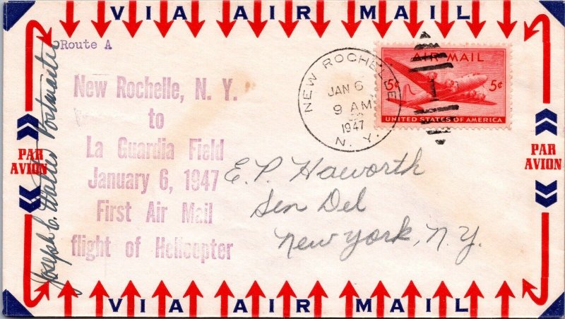 FFC 1947 Helicopter Flight - New Rochelle, NY To New York, NY - J9591