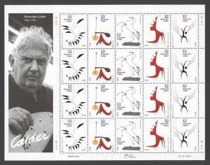 1998 Scott #3198-3202 - 32¢ - Alexander Calder - Sheet of 20 - Mint NH