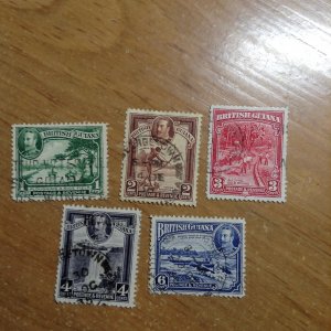 British Guiana  #210-14  Used