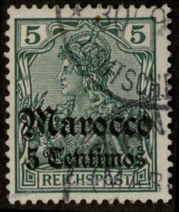 Germany Offices Morocco Michel 20 5C on Reichspost Used Stamp 62390