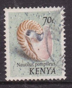 Kenya 1971 70c Nautilus Pompileus Shell 70c Fine Used SG 45 VGC