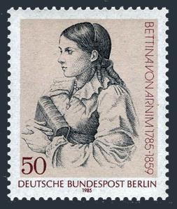 Germany-Berlin 9N498,MNH.Michel 730. Bettina von Arnim,1785-1859,writer,1985.